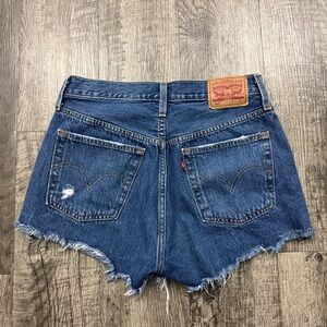 Levi’s 501 Button Fly Cut Off High Waist Booty Shorts